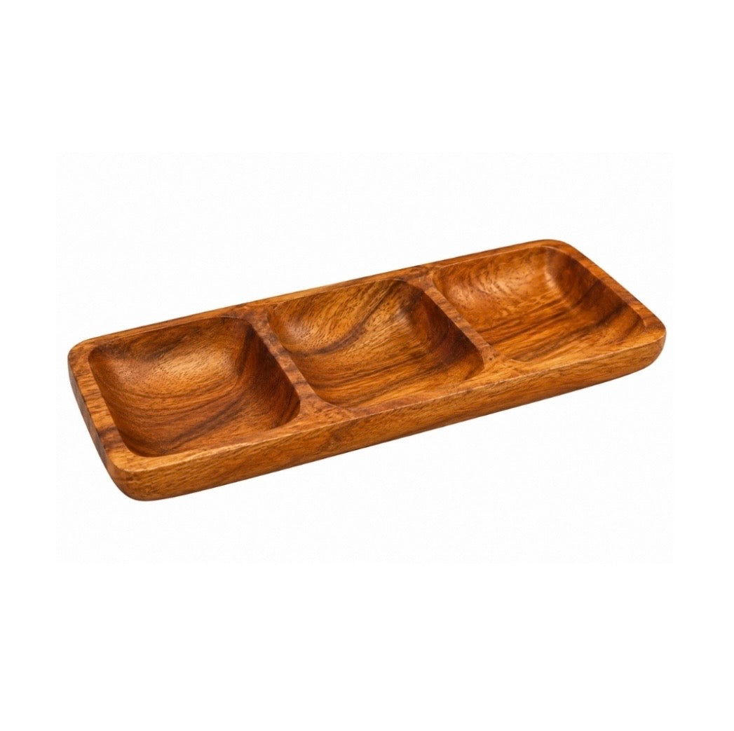 Copetinero de madera 3 divisiones